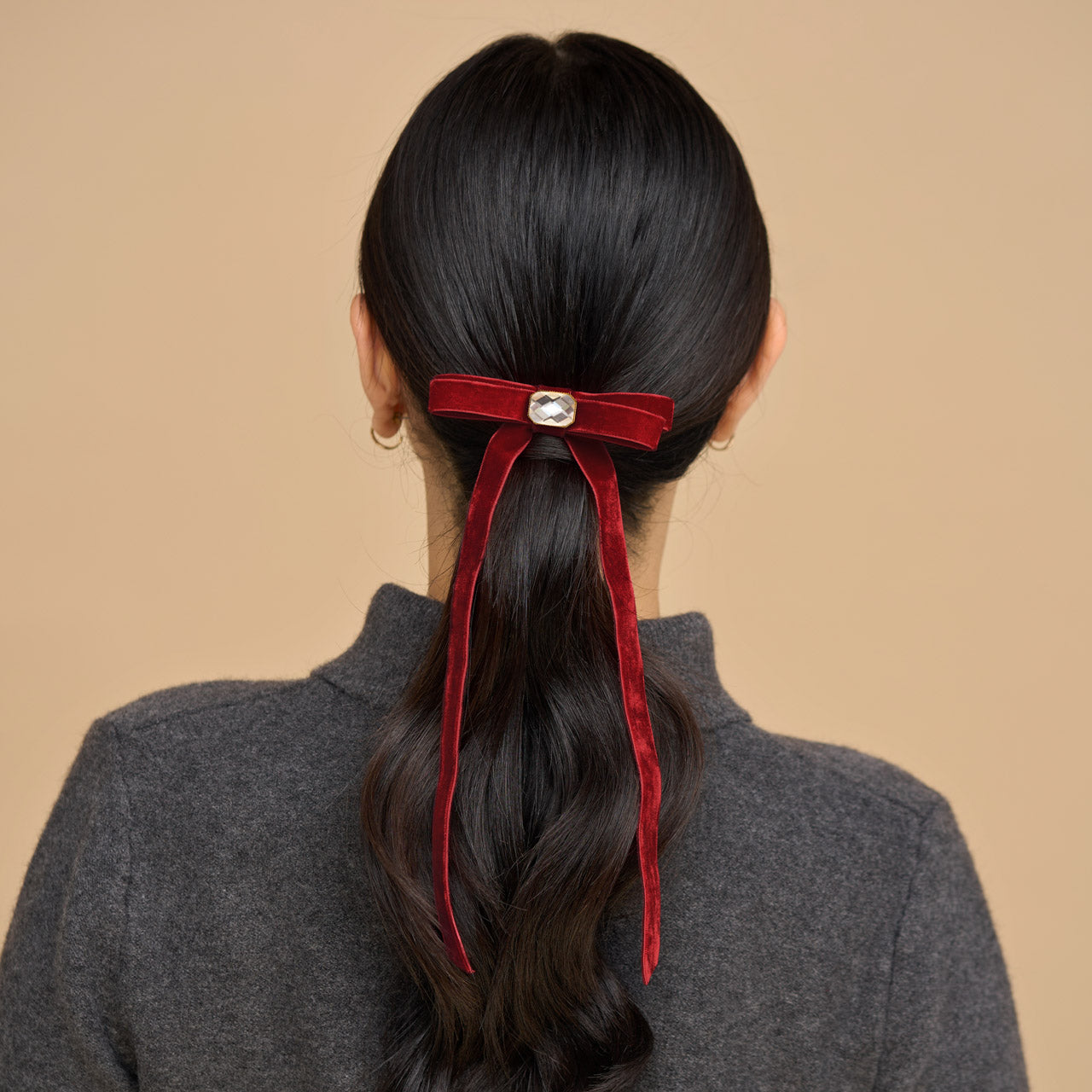 503660-Holiday-Velvet_GemstoneBowHairClip-Red-Model-1280x1280px
