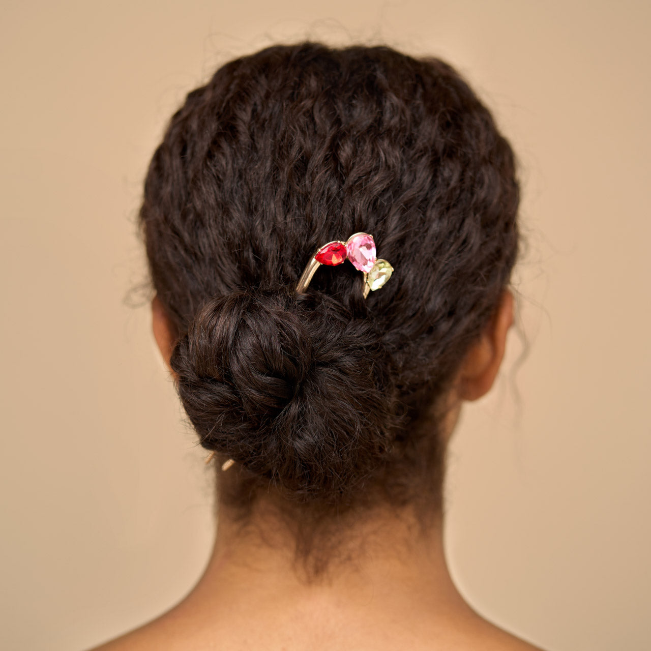 503714-Holiday-MetalGemstoneFrenchHairPin-RedPinkGreen-Model-1280x1280px