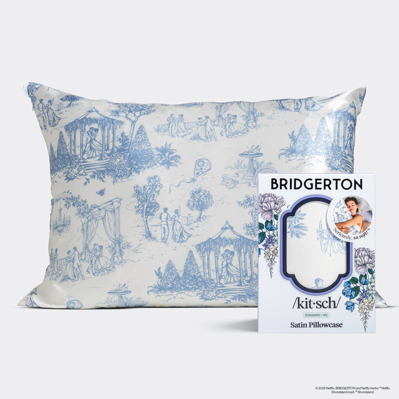 507378-BridgertonxKitsch-StandardSatinPillowcase-GardenToile-Hero-1280x1280px