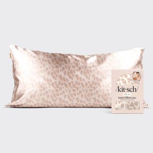 kitsch Satin Pillowcase in Leopard - King