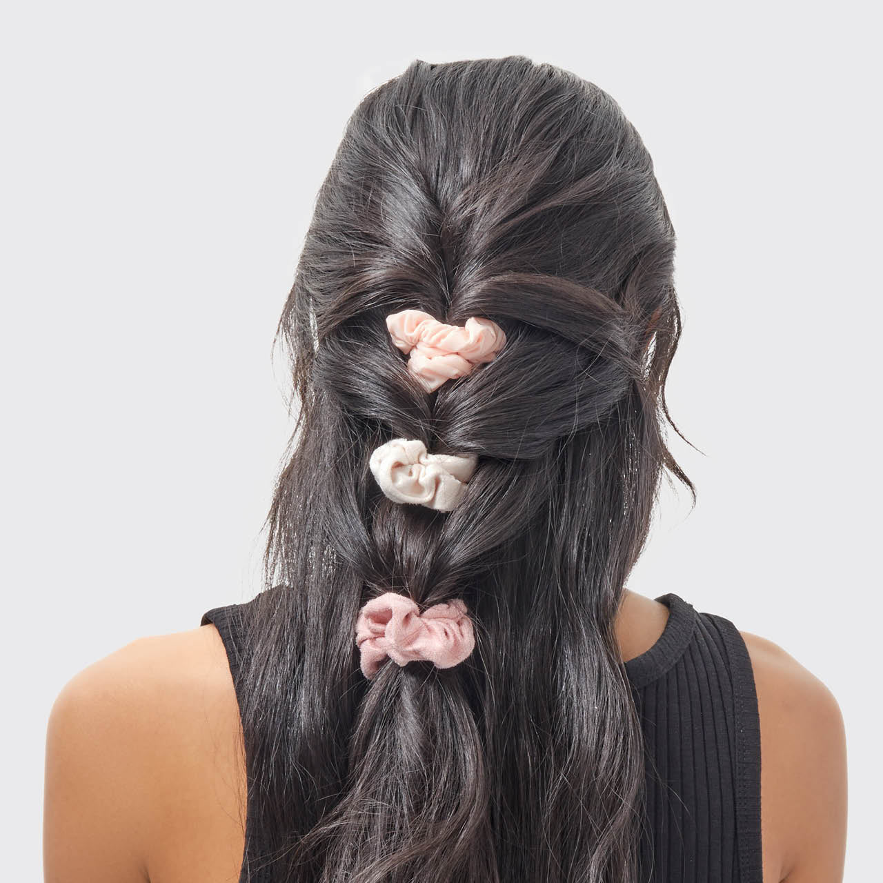 5379-AssortedTexturedScrunchies-5pc-Model-Hair-Terracotta-1280x1280px