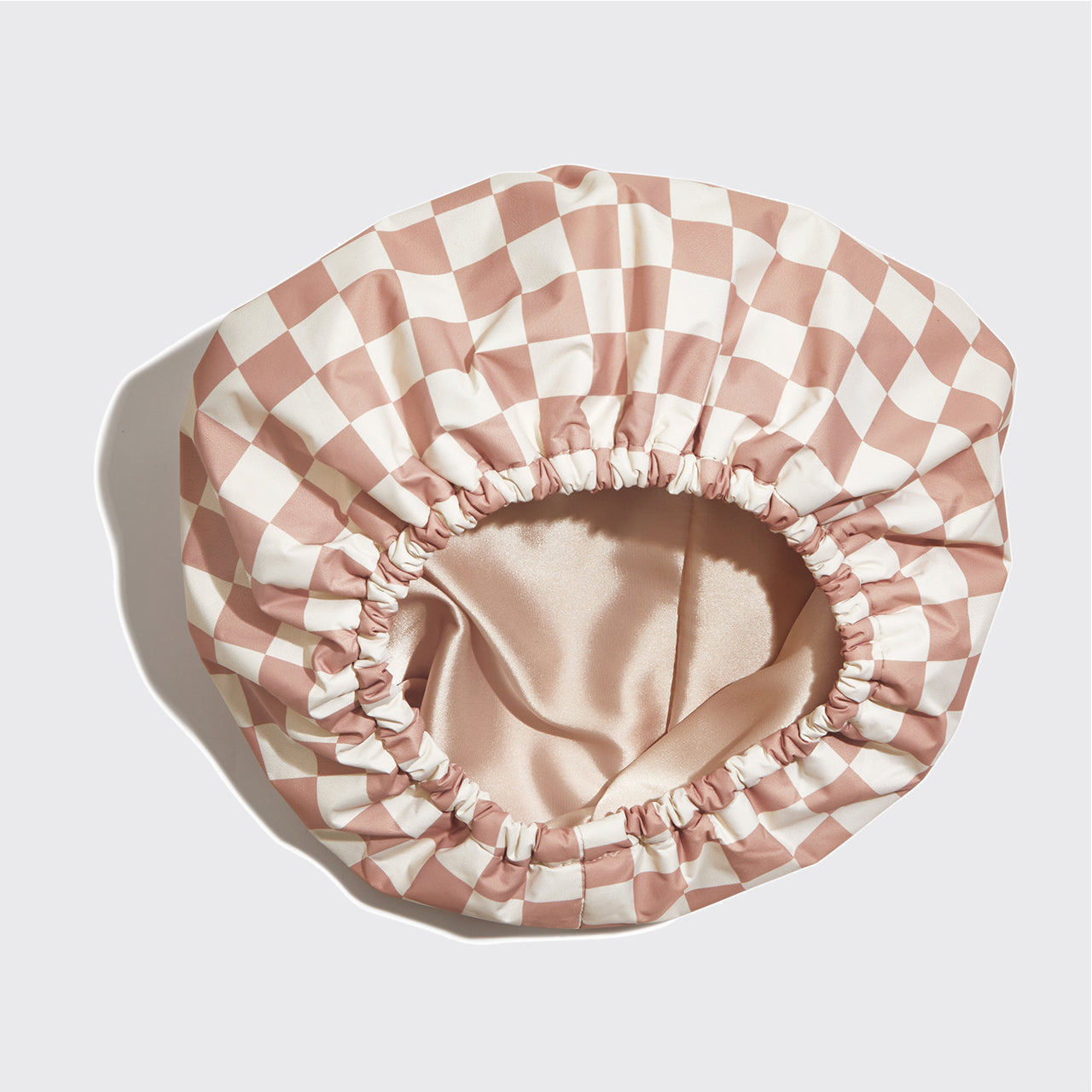 61418-SatinLinedFlexiShowerCap-Cleanse-TerracottaChecker-2-1280x1280px_286d0c04-c2d1-4b59-a67f-d39c521bb762