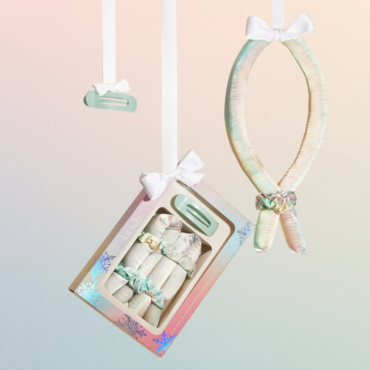 64501-CreativeProductShoot-Holiday-HairHeroXLSatinHeatlessStyling_FlatLayClawClip-4pc-Aura-1280x1280px