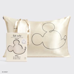 kitsch Kitsch x Mickey and Minnie Satin Pillowcase in Mr. Mouse