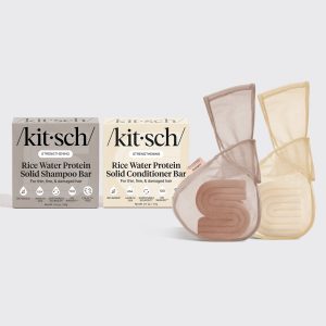 kitsch Rice Water Shampoo & Conditioner Combo + Bar Saver Bags Bundle