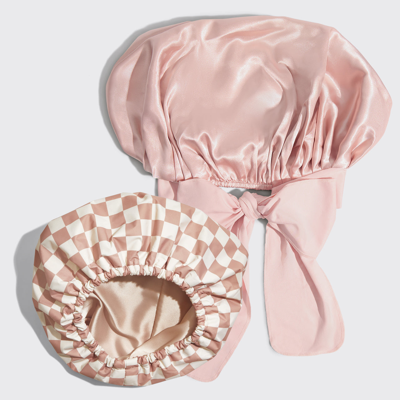 SatinLineFlexiShowerCap-OversizedSatinBonnet-Bundle